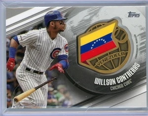 2020 Topps Global Game Medallions #GGMWC Willson Contreras Chicago Cubs - Picture 1 of 2