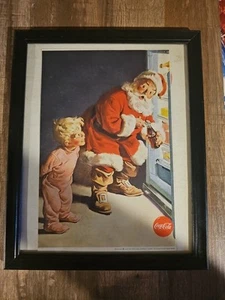 1959 Coca-Cola Company Santa Sneaking Cola. National Geographic Back Page Only - Picture 1 of 2