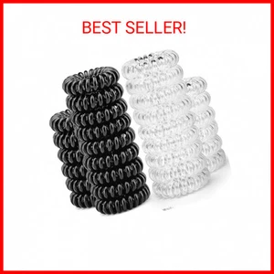 30 Pcs Spiral Hair Ties, No Crease Coil Hair Ties, Phone Cord Hair Ties for Thic - Picture 1 of 2