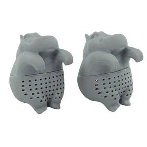 Hippo Silicone Tea Infuser Tea Loose Leaf Tea Strainer Filter Diffuser Kitchen - Picture 1 of 12