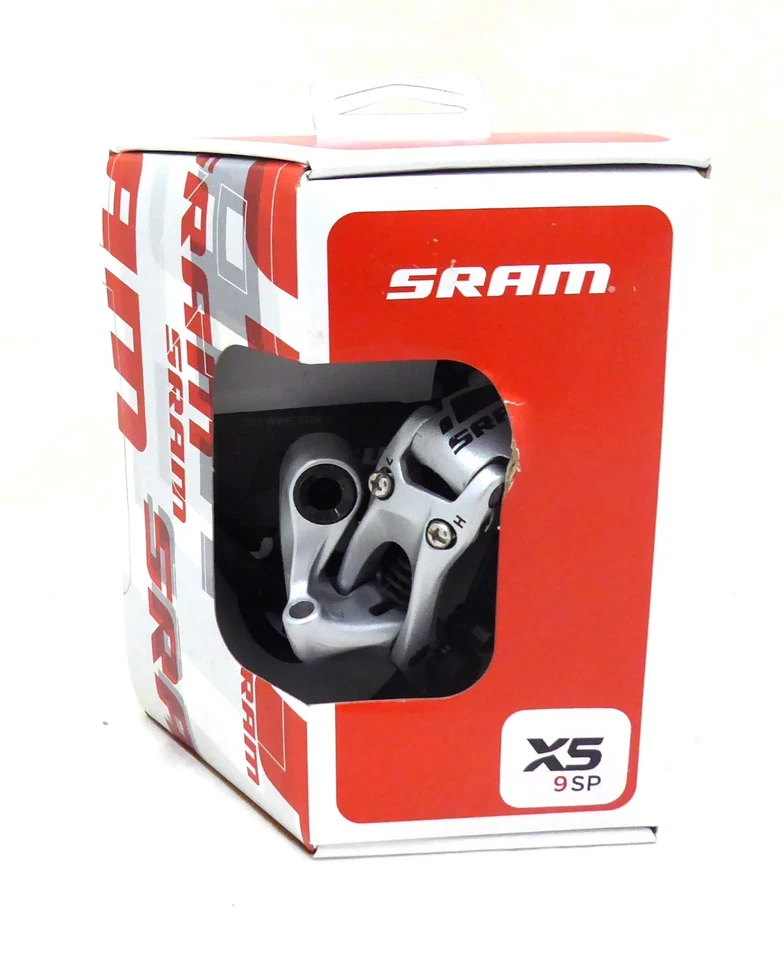 Desviador trasero SRAM X5 - 9 velocidades, jaula mediana, plateado Foto 1 de 2