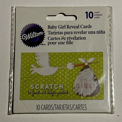 Bebé Niña Género Revelar Tarjetas Rascaños Estilo Lotería Baby Shower Fiesta - NUEVO  Foto 1 de 2