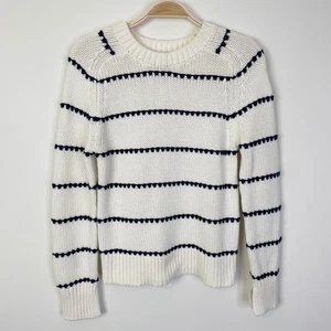 Madewell Struktur Baumwolle Rundhals Pullover Streifen XS NS655 Kuschelig Strick Grobstrick - Bild 1 von 10