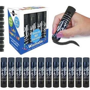The Pencil Grip Black Kwik Stix 12 Black Solid Tempera Paint Sticks Quick Drying - Picture 1 of 7