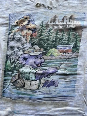 Camiseta De Colección Años 90 Grateful Dead LL Rain LL Bean Parody Banda Azul Líquida  Foto 1 de 4