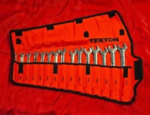 Tekton WRN03393 15-teiliges metrisches Kombi-Schraubenschlüssel-Set/Tasche, 8-22 mm - NEU - Bild 1 von 3