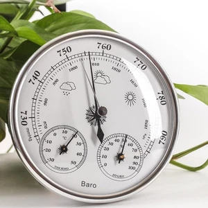 3 in 1 Barometer Indoor Outdoor Wall Decor Easy Read Compact Weather Station - Picture 1 of 7