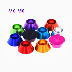 M6 M8 Colours Load Spreading Cone Washers For Socket Cap Bolt Anodised Aluminium - Picture 1 of 10