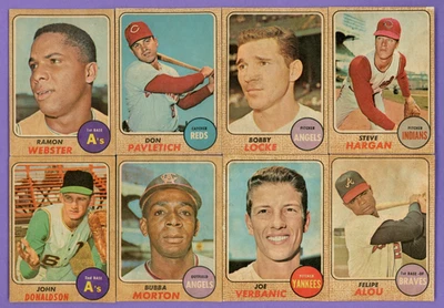 1968 Topps Lote Venezolano Felipe Alou, Hargan Morton Webster Locke Venezuela Foto 1 de 2