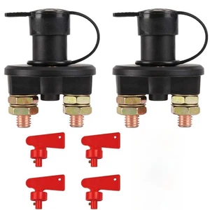 Interruptor de desconexión de batería de 2 piezas, aislador de batería de 12 V 24 V corte apagado - Imagen 1 de 11