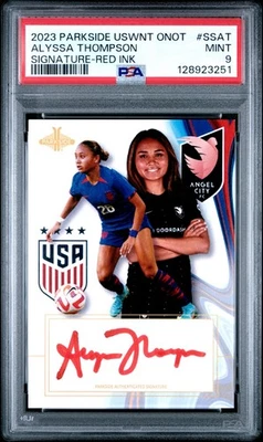 2023 Parkside USWNT ONOT ALyssa Thompson SIG-RED Ink Angel City - Image 1 of 2