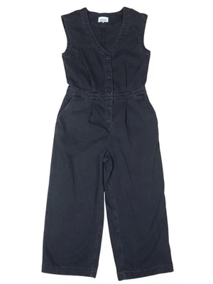 Mono DU/ER para mujer mediano negro denim sin mangas frente a presión pierna ancha WBLR2307 Foto 1 de 4