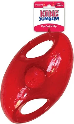 KONG Jumbler Football 7" - Interactive Dog Toy - Med/Lg (CHOOSE COLOR) - Image 1 of 4