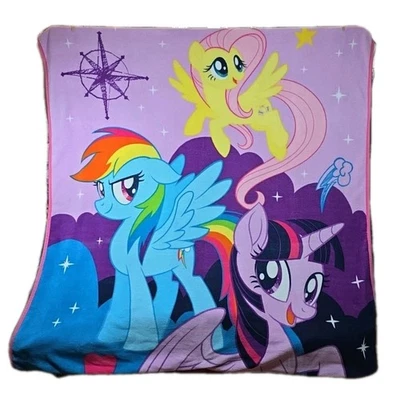My Little Pony Fleece Soft Blanket Rainbow Dash Twilight Flutershy 60x86 - Image 1 of 4
