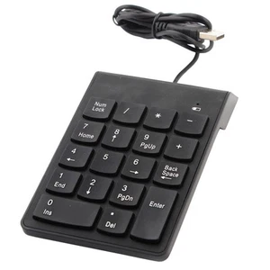 Schwarz Laptop Tragbar Mini Nummer Auflage USB Verdrahtet Numerisch Keypad - Bild 1 von 3