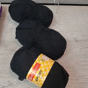 Hilo Spinnerin 100 % acrílico Orlon 2 OZ negro 3518 x3 - Imagen 1 de 3