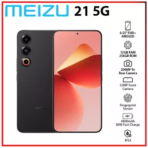 (New) MEIZU 21 5G 12GB+256GB BLACK Dual SIM Unlocked Android Cell Phone - Picture 1 of 3