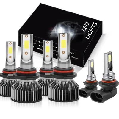 For Dodge Avenger 2008-2009 6PCS LED Headlight High & Low Beam & Fog Light Bulbs - Image 1 of 4
