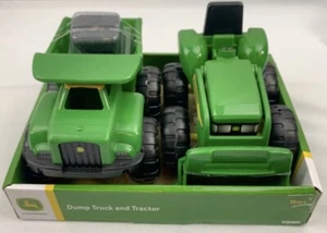John Deere Dump Truck and Tractor TOMY Sand Toy Plastic New In Box 18 Months+ - Picture 1 of 2