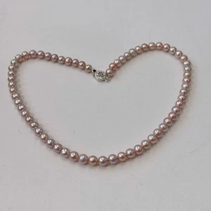 gorgeous 8-9mm south sea lavender pearl necklace 17.5inch 925s - Picture 1 of 3