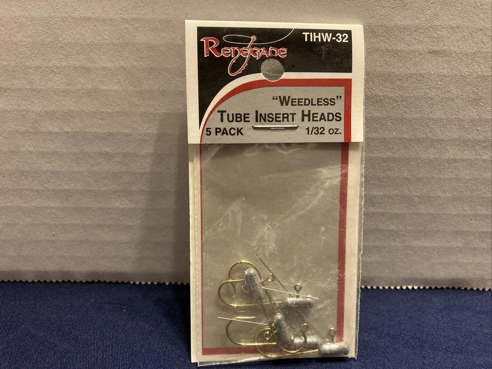 (8) Упаковки Renegade Weedless трубка вставить головки рыболовные приманки 1/32 унций 5 упаковок - Изображение 1 из 2