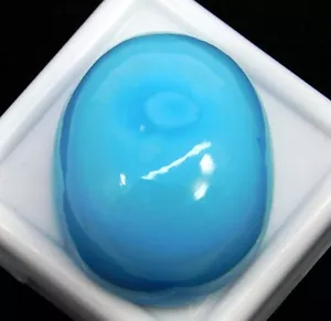Pietra preziosa sciolta naturale 48,40 ct Arizona turchese blu cabochon taglio ovale - Foto 1 di 7