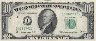 Series FR-2013I*  1950-C $10 Minneapolis District Federal Reserve Star Note - Image 1 of 4