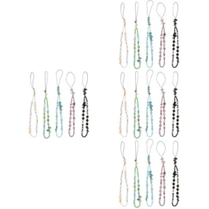 20 Pcs Name Tags Lanyard Cell Phone Charms Crystal Stone Phone Lanyard - Zdjęcie 1 z 12