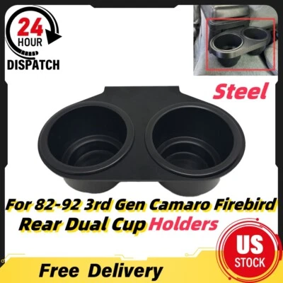For 82-92 Rear Dual Cup Holders Ashtray Replace 3rd Gen Camaro Firebird Console - Imagem 1 de 4