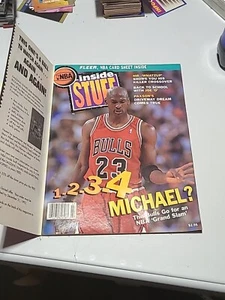Used NBA Inside Stuff Vol 1 No 4 Michael Jordan 93-94 Fleer Card Sheet - Picture 1 of 4