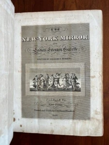 1828-1829 New York Mirror & Ladies Literary Gazette, Vol VI, komplett 52 Ausgaben - Bild 1 von 4