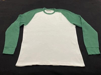 Usado en excelente estado! Hombre XL Antiguo Azul Marino + Blanco Colorblock Waffle Tejido Térmico; 100% Algodón Foto 1 de 4