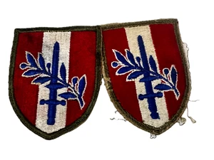 Vintage WWII US Army Forces Austria Occupation Uniform Patch Lot of 2 - Picture 1 of 6