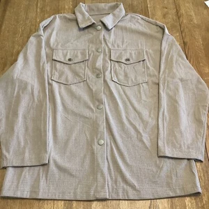 Emery Rose Snap Front Langarm Shirt Jacke leicht Damen XL beige - Bild 1 von 5