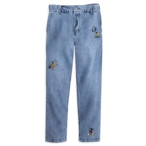 Pantalones de mezclilla cómic Mickey Pluto de Mickey de los parques de Disney para adultos talla grande L - Imagen 1 de 16