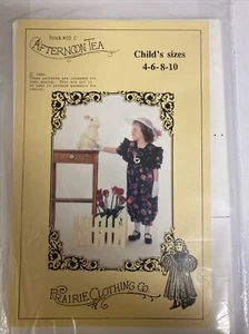 Vintage Prairie Clothing Co Afternoon Tea Childs Clothing Sewing Pattern - Picture 1 of 3