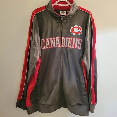 NHL 蒙特利尔加拿大人全拉链夹克男式尺寸 3XL 口袋曲棍球联盟 — 第 1/4 张图片