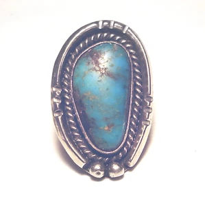 Wunderschöner 925 Sterling Silber VINTAGE signierter NIZHONI TÜRKIS RING Gr. 6 - Bild 1 von 5