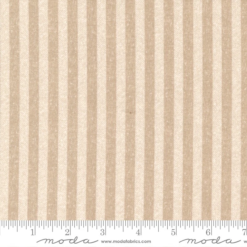 Lakeside Gatherings Flannel Soft Stripes Sand Primitive Gatherings Moda 1/2 Yard - Image 1 of 1