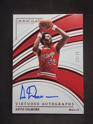 2022-23 Panini Immaculate Artis Gilmore ON CARD AUTO #/25 Chicago Bulls - Image 1 of 2