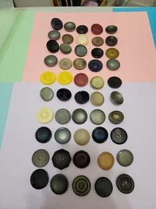 50+ Vintage Buttons 1  inch in diameter Unique, Carved, Bakelite Celluloid - Picture 1 of 5
