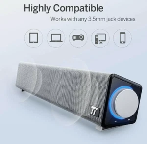 TaoTronics TT-SK018 Wired Sound Bar - Black - Picture 1 of 7