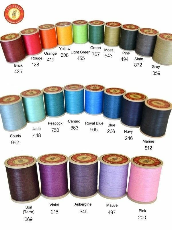 Fil au Chinois No.832 Waxed Lin Cable Leathercraft diy Linen Thread 0.43mm spool - Image 1 of 4