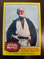 1977 Topps Star Wars Series 3 Yellow Card #195 Alec Guinness as Ben Kenobi