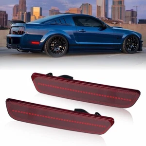 For 2005-2009 Ford Mustang LED 2X Rear Side Marker LED Light Red Lens Left Right - Picture 1 of 12