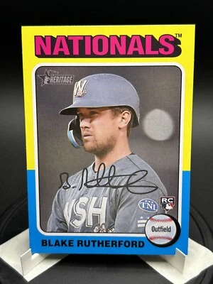 2024 Topps Heritage #240 Blake Rutherford Washington Nationals - Image 1 of 2