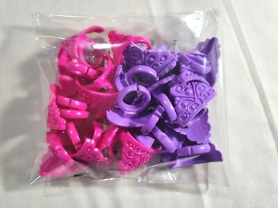 24 anillos para decoración de pasteles de cumpleaños rosa y púrpura Princesa Tiaras Foto 1 de 3