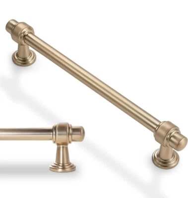 Juego de 10 tiradores de manija de cajón de gabinete de cocina premium de cobre champán de 6,25" nuevos Foto 1 de 4