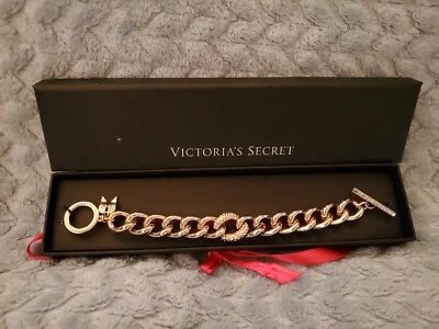 Pulsera Victoria's Secret Ala de Ángel Oro Palanca, con Estrás, Nueva en Caja Foto 1 de 2