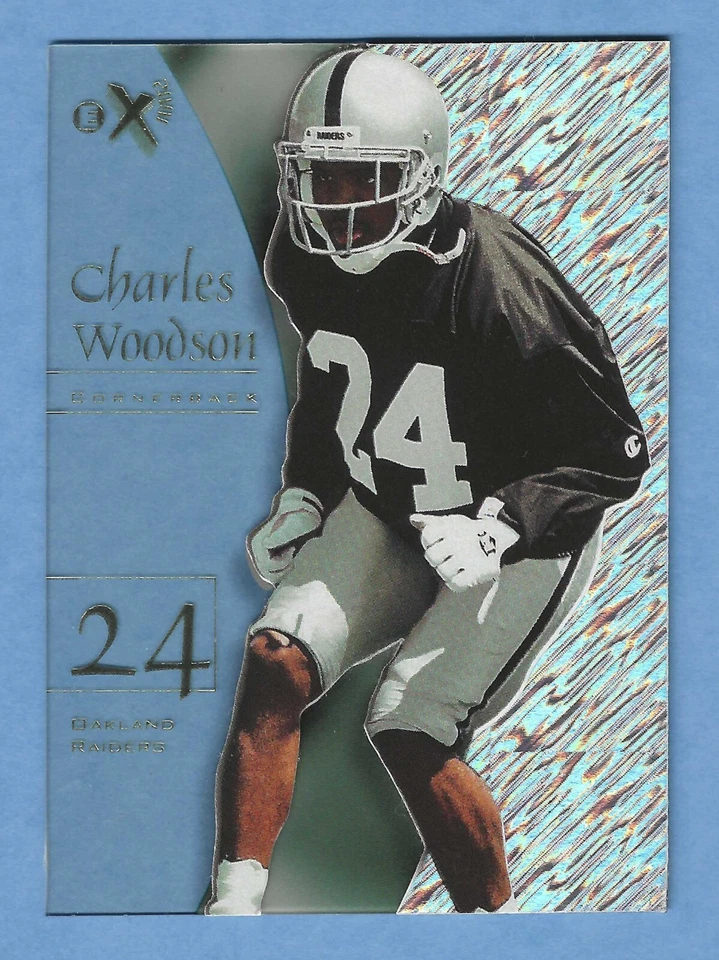 1998 Skybox E-X 2001 #58 Charles Woodson RC Rookie Raiders HOF - Image 1 of 1